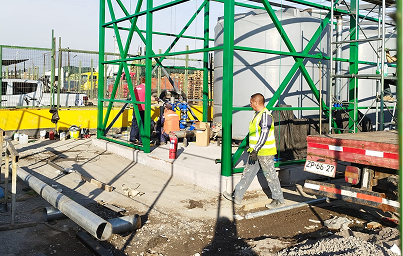 Large construction site